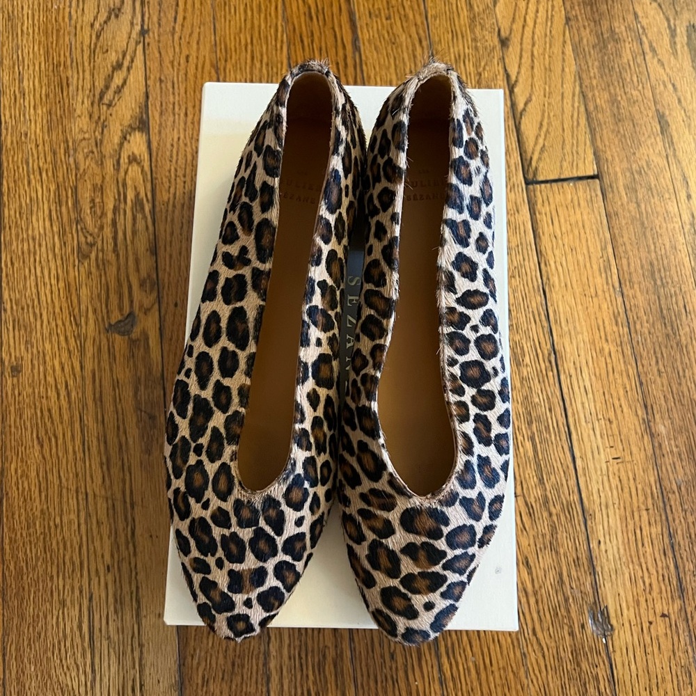 Sezane Matilda Low Ballerinas Leopard - Size 7
